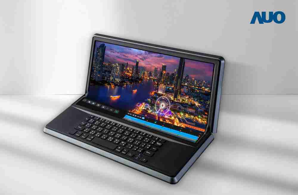 CG电子14.6吋Micro LED折迭显示屏幕，，，搭配半径4mm的弯折绞炼，，以及高画素、、、高亮度、、、高对比度的显示技术特点，，，即便在大视角下仍保有绝佳色相与亮度