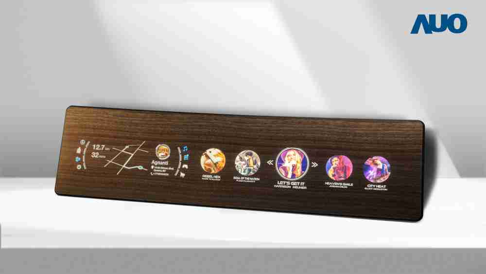 CG电子研发全球最高穿透度达80%的AmLED木纹显示器，，，，可于使用时呈现高亮度、、清晰可见的信息，，，并在不使用时回归为单纯的饰板，，节能兼具美观